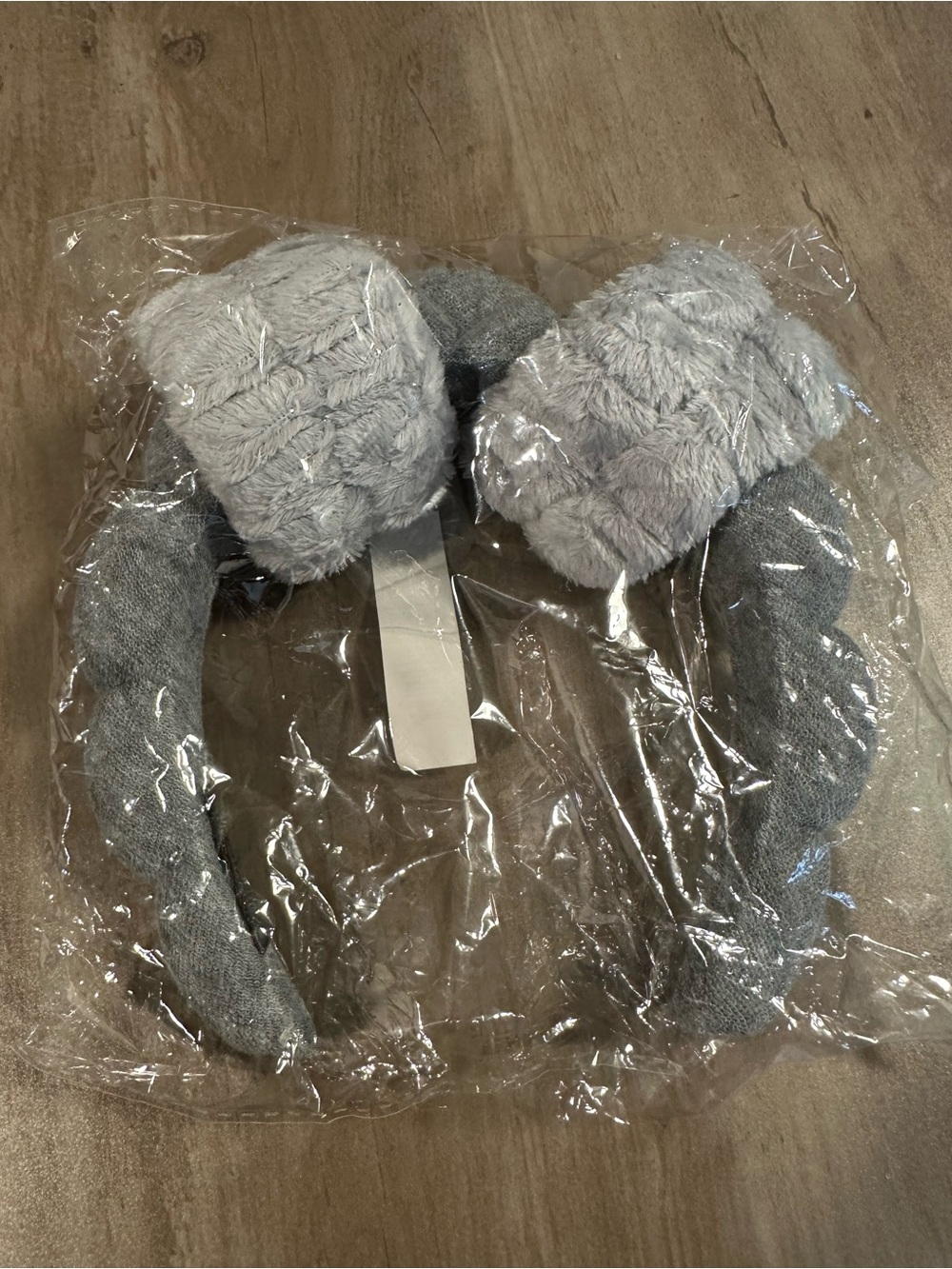 Gray Spa Headband with Wrist towels new